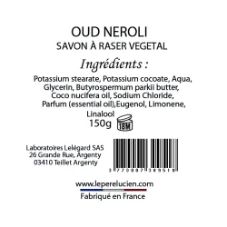 SAVON À RASER PREMIUM, LE PÈRE LUCIEN, 150G-OUD NEROLI