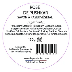 SAVON À RASER PREMIUM, LE PÈRE LUCIEN, 150G-ROSE DE PUSHKAR