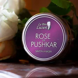 SAVON À RASER PREMIUM, LE PÈRE LUCIEN, 150G-ROSE DE PUSHKAR