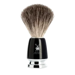 Ensemble de rasage sécurité MÜHLE RYTMO 3 pièces blaireau résine noire pur poil noir