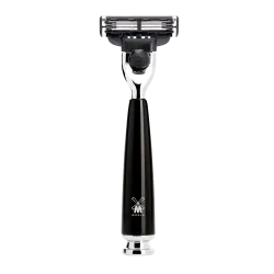 nsemble de rasage Gillette Mach3 MÜHLE RYTMO 3 pièces blaireau résine noire pur poil noir