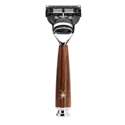 Ensemble de rasage Gillette Fusion MÜHLE RYTMO 3 pièces blaireau frêne étuvé pur poil noir