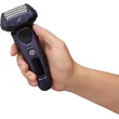 Rasoir électrique Panasonic Es-LV67, rechargeable, gris, Wet &Dry, 5 lames, moteur linéaire, détecteur densité de barbe
