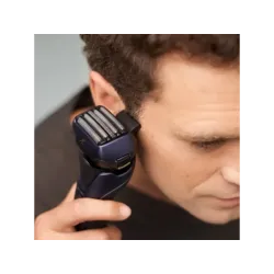 Rasoir électrique Panasonic Es-LV67, rechargeable, gris, Wet &Dry, 5 lames, moteur linéaire, détecteur densité de barbe