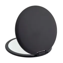 Miroir de voyager rond noir mat, grossissement X7, diamètre 8.5 cm