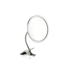 Miroir Grossissant Chromé avec Pince - Grossissement X5