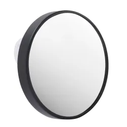 Miroir ventouse noir mat, grossissement X 15, diamètre 10 cm