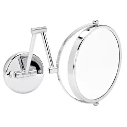 Miroir mural articulé Accordéon, Chromé, grossissement  X 7