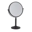 Miroir sur pied noir mat, grossissement X 12, diamètre 20 cm