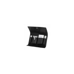 Rasoir de sureté de voyage, rasoir de sécurité MERKUR 46C dévissable en 3, dans sa trousse cuir