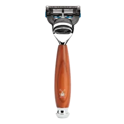 Ensemble de rasage Gillette Fusion MÜHLE VIVO 3 pièces blaireau bois de prunier pur poil noir