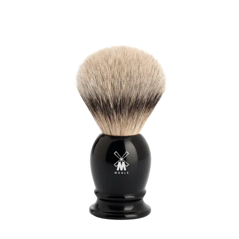 Blaireau Muhle gamme Classic, brosse en pur argenté, diamètre 19 mm