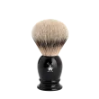 Blaireau Muhle gamme Classic, brosse en pur argenté, diamètre 19 mm