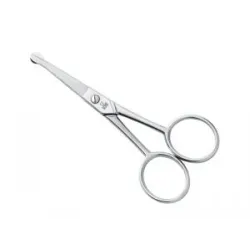 Ciseaux à bout rond nez, barbe, oreilles, Ciseaux à lentilles 10,2 cm, en acier inox