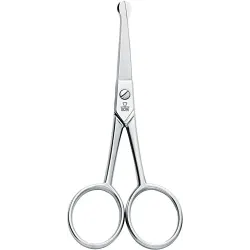 Ciseaux à bout rond nez, barbe, oreilles, Ciseaux à lentilles 10,2 cm, en acier inox