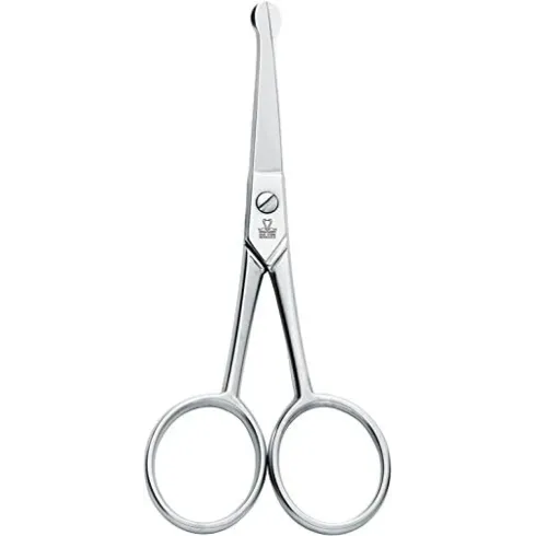 Ciseaux à bout rond nez, barbe, oreilles, Ciseaux à lentilles 10,2 cm, en acier inox