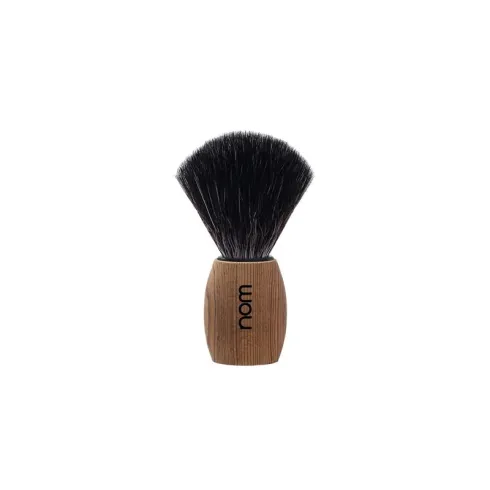Blaireau collection "Ole" à fibre synthétique noire, monture en bois d'epicea naturel