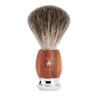 Blaireau Muhle collection Vivo, brosse en pur poil noir, manche en bois de prunier