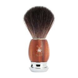 Blaireau Muhle collection Vivo, brosse en fibre synthétique, manche en bois de prunier